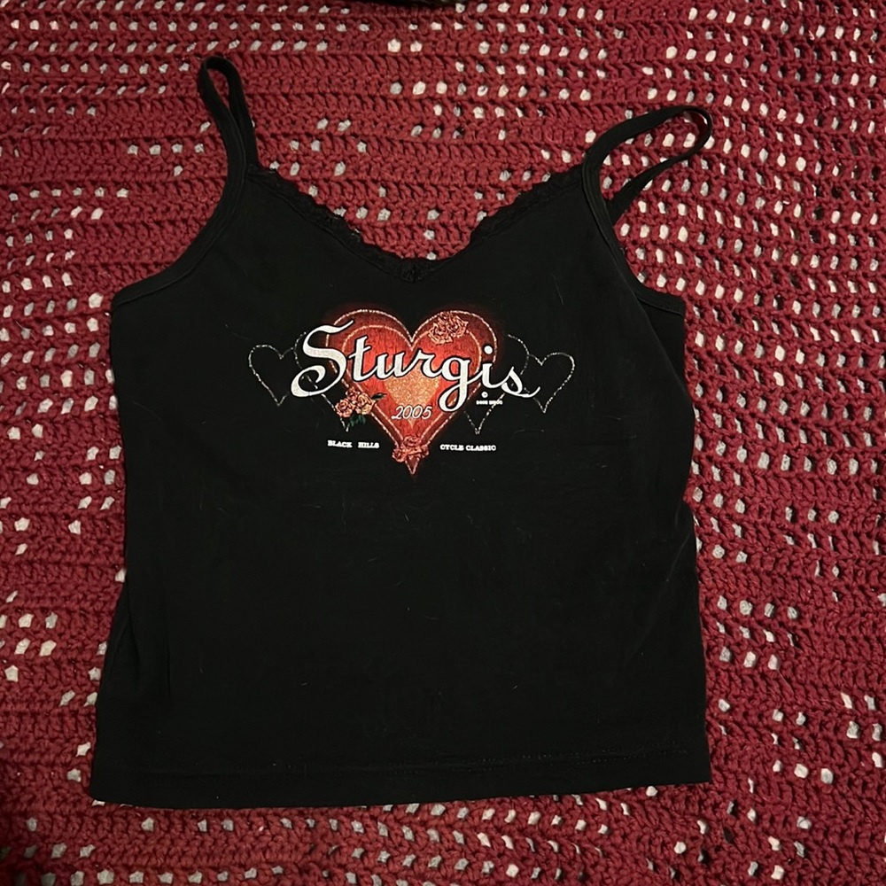 Black crop top tank top
